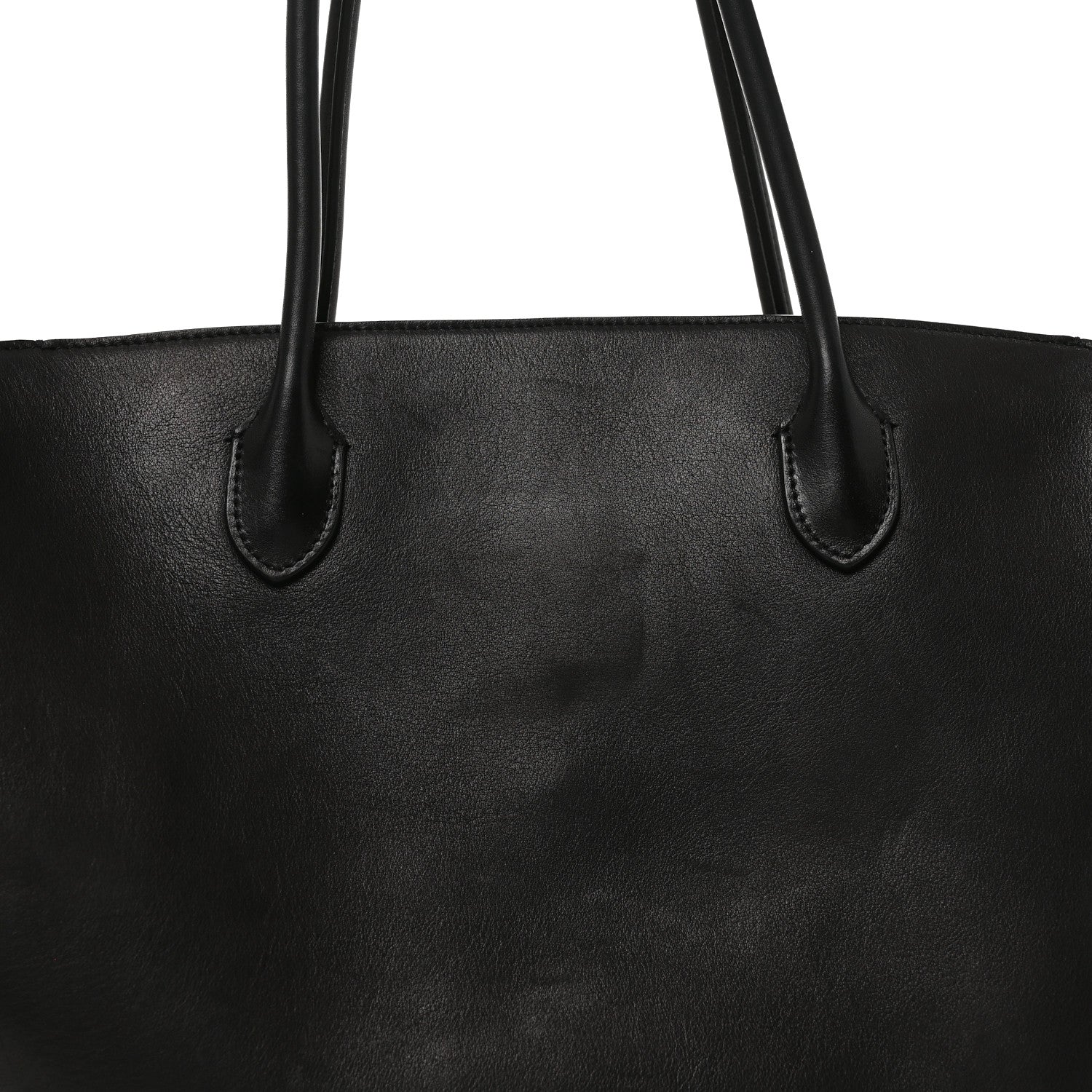 The Row Polished Saddle Calfskin Marlo 17 Tote Bag Black 7 of 9