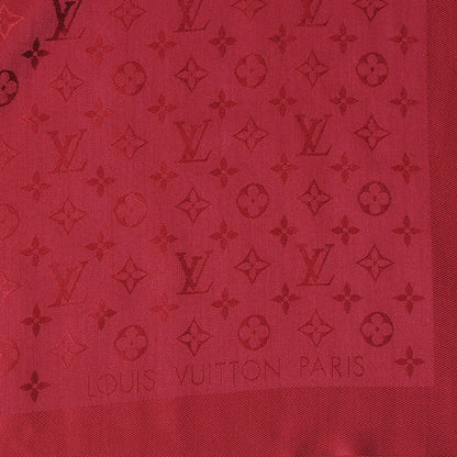 Louis Vuitton Silk Wool Monogram Shawl Pomme D'Amour 4 of 6