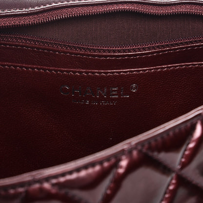 Chanel Patent Quilted Jumbo Single Flap Bordeaux 7 of 9