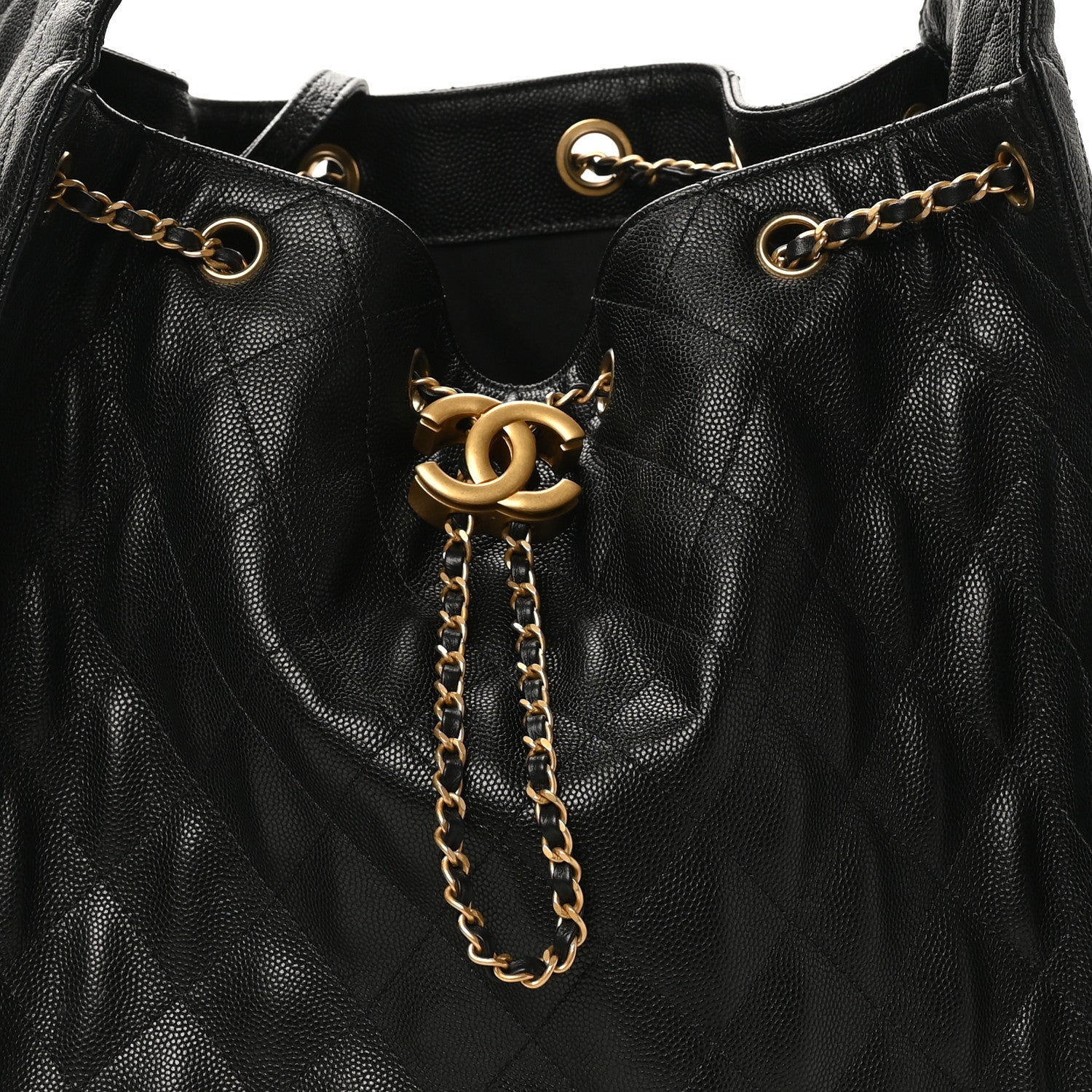 Chanel Caviar Quilted Medium Chanel 25 Handbag Black 9 of 11