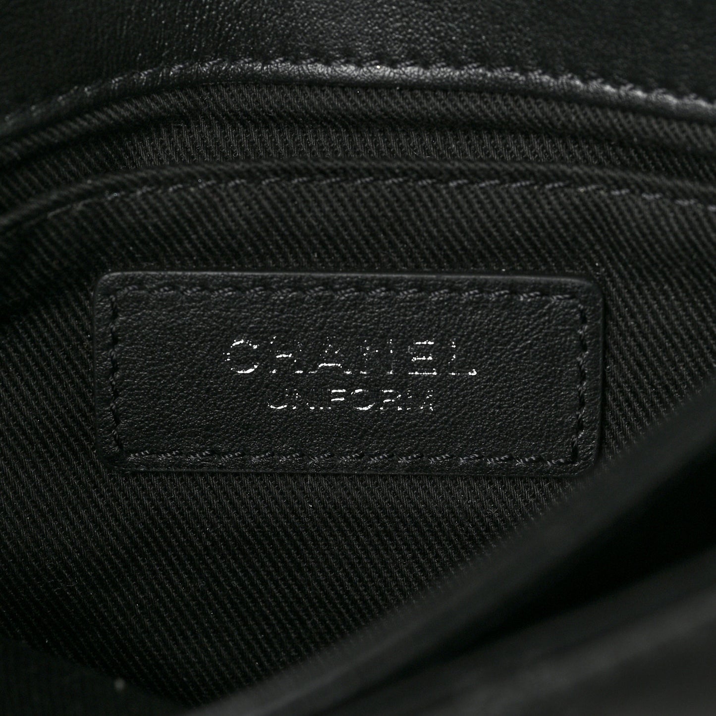 Calfskin Quilted CC Uniform Flap Belt Bag Black