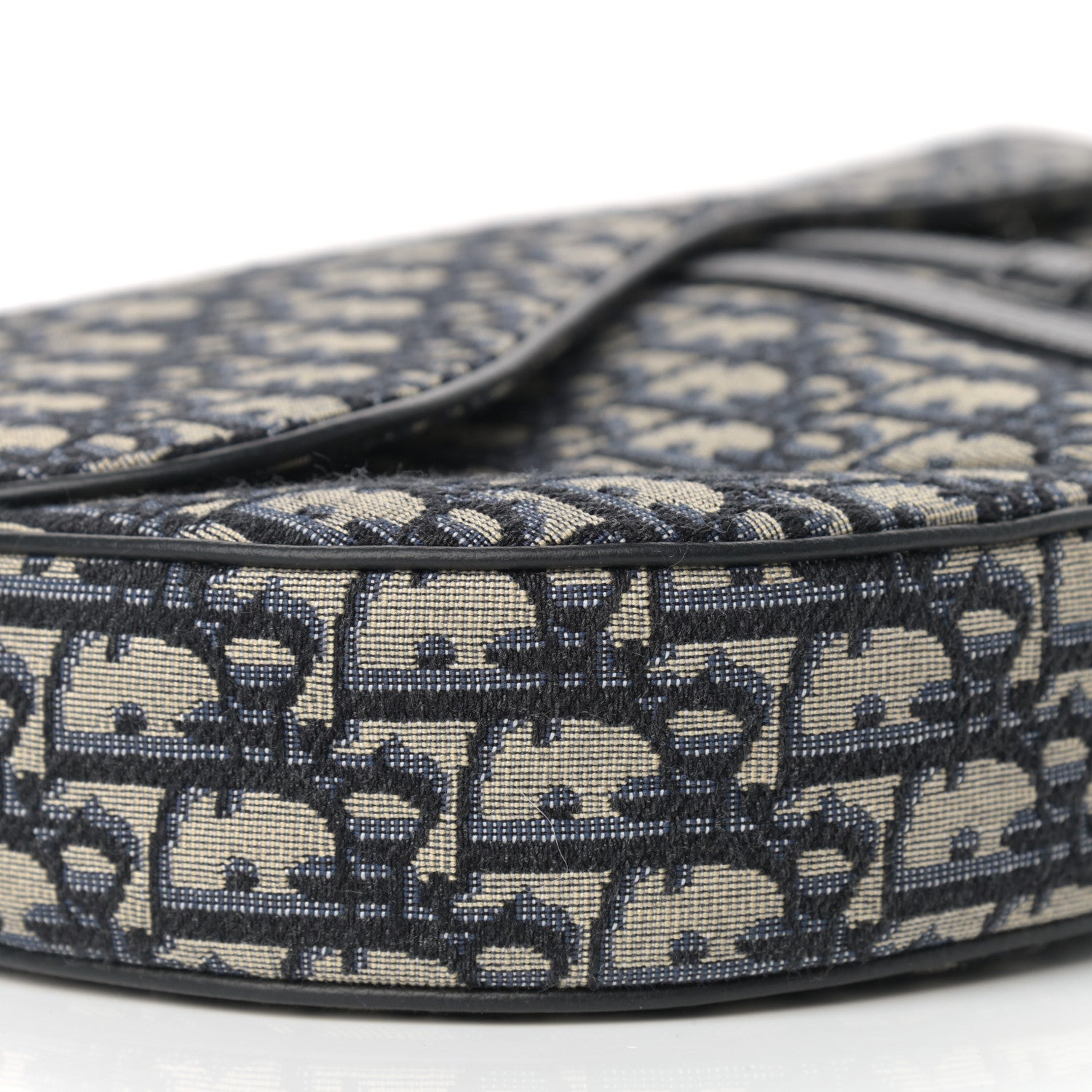 Christian Dior Oblique Mens Maxi Saddle Bag Blue 9 of 10