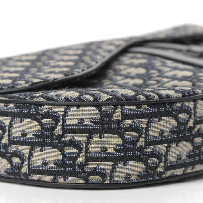 Christian Dior Oblique Mens Maxi Saddle Bag Blue 9 of 10