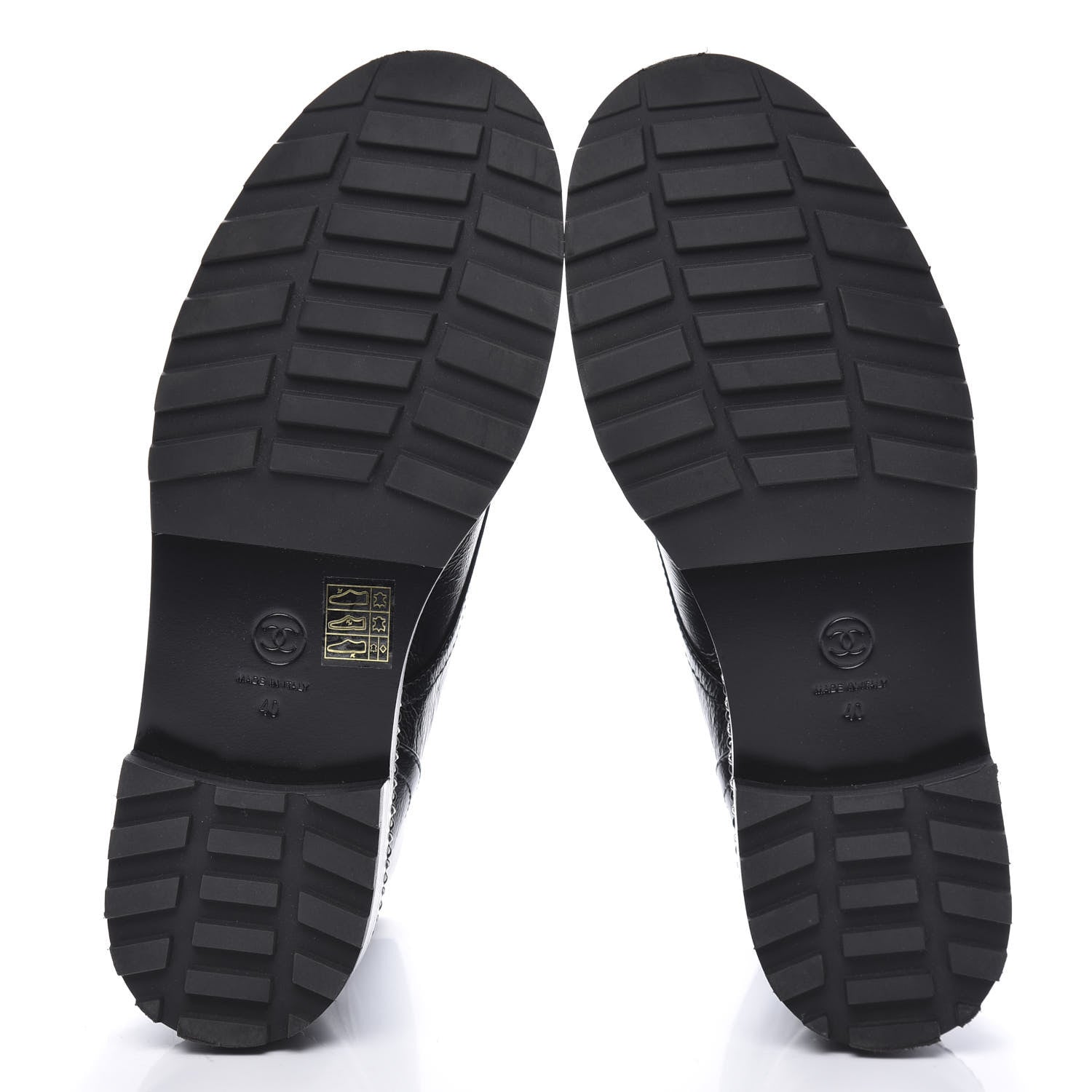 Chanel Crackled Calfskin Velvet Pearl Combat Short Boots 40 Black 3 of 8