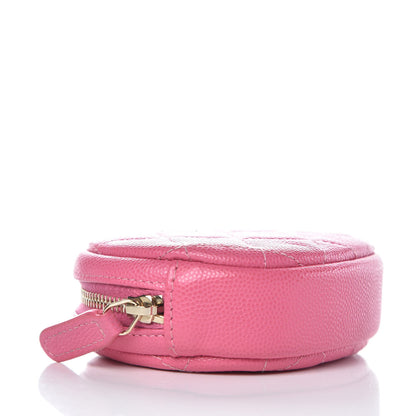 Chanel Iridescent Caviar Quilted Zip Around Classic Coin Purse Pink 4 of 8