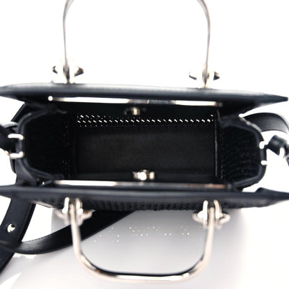 Alexander McQueen Raffia Calfskin The Short Story Tote Bag Black 7 of 10
