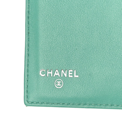Chanel Patent Quilted Long Flap Wallet Green 6 of 10