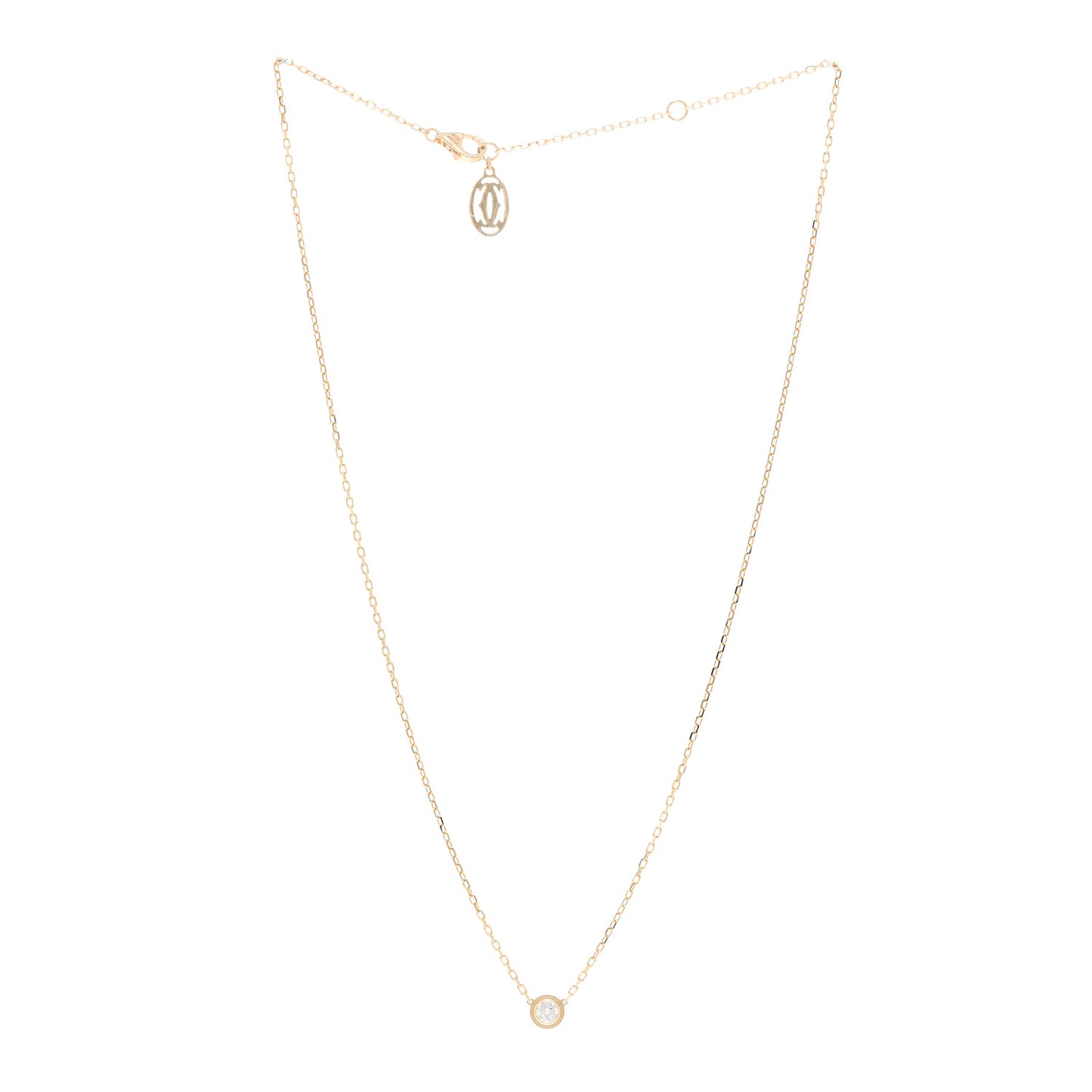 18K Yellow Gold Diamond LM D'Amour Pendant Necklace