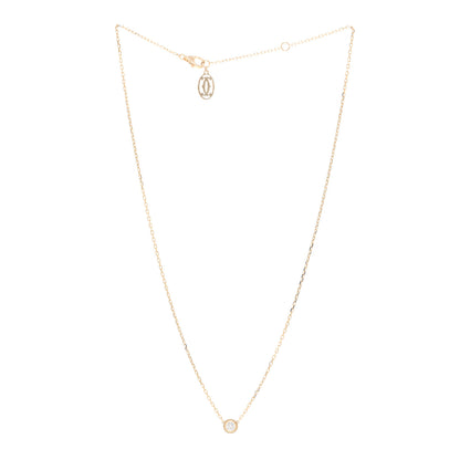 Cartier 18K Yellow Gold Diamond LM D'Amour Pendant Necklace 3 of 4