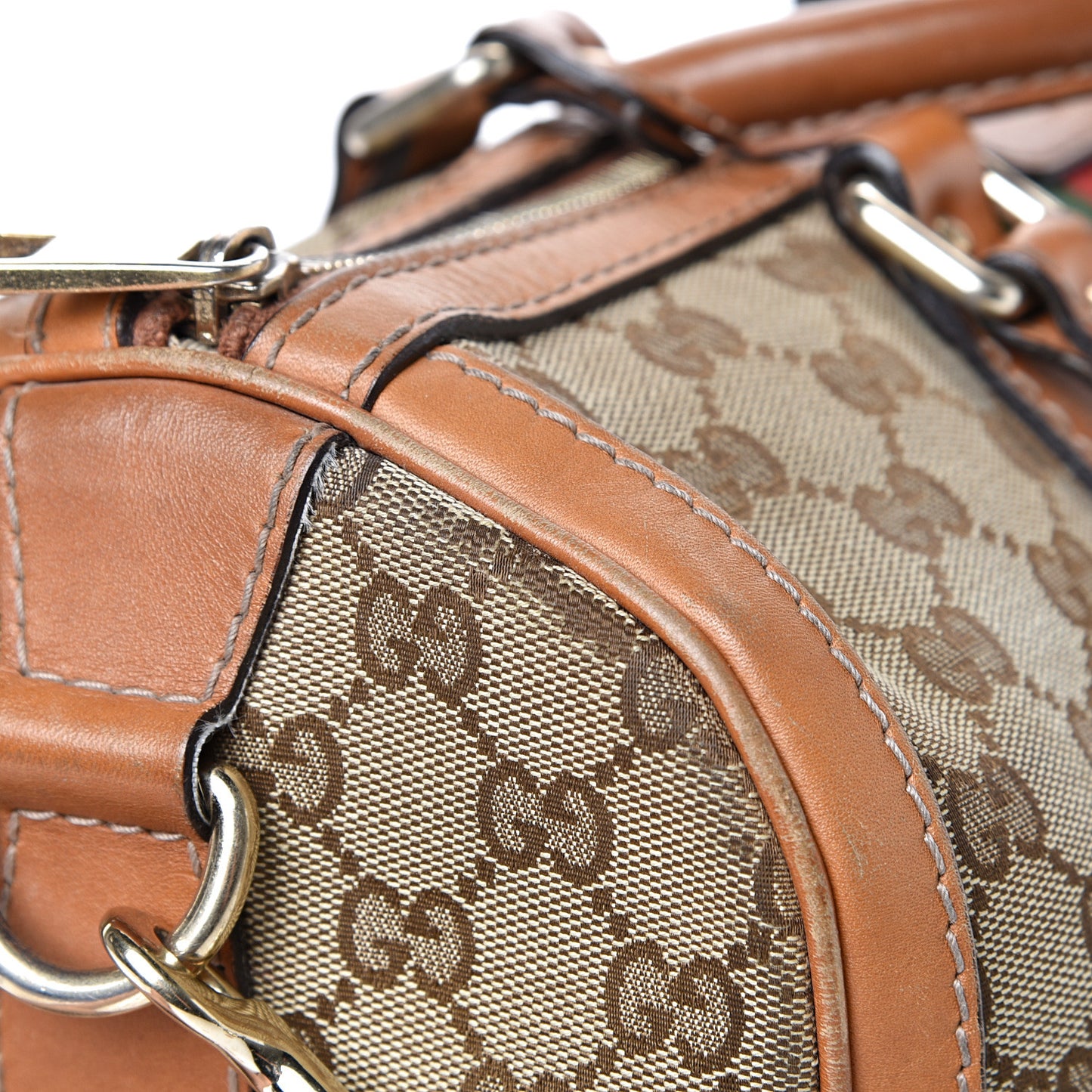 Monogram Vintage Web Medium Boston Tobacco