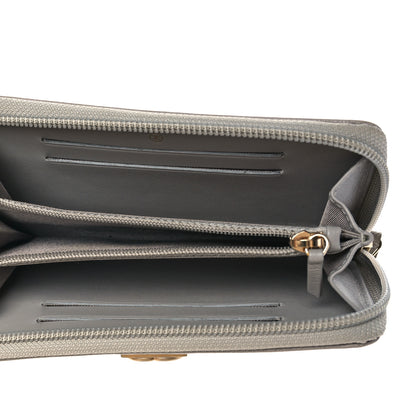 Chanel Caviar Quilted Boy Small Zip Around Wallet Grey 5 of 10