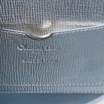 Christian Dior Metallic Grained Calfskin Diorever Clutch Silver 7 of 16