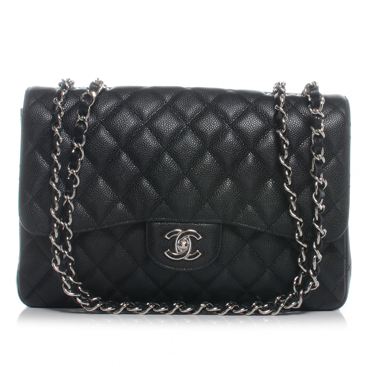 Chanel Caviar Jumbo Single Flap Black 1 of 8