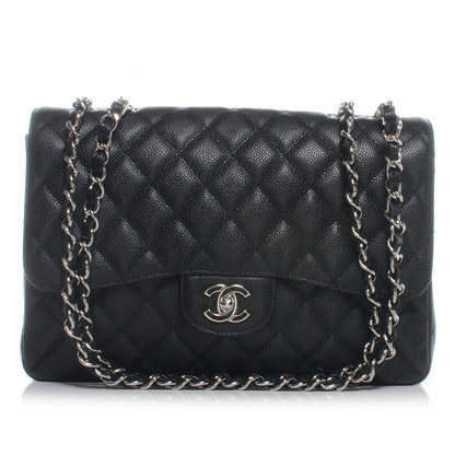 Chanel Caviar Jumbo Single Flap Black 1 of 8