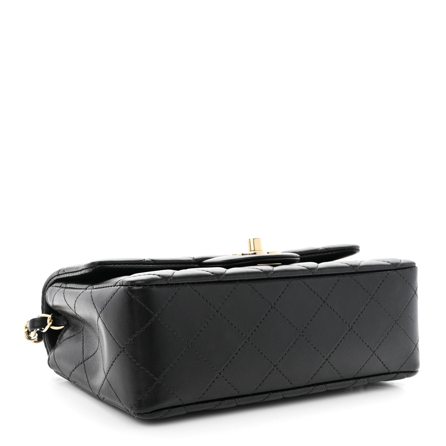 Chanel Lambskin Quilted Mini Rectangular Flap Black 4 of 12