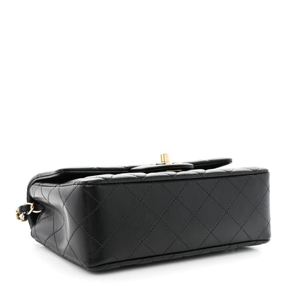 Chanel Lambskin Quilted Mini Rectangular Flap Black 4 of 12