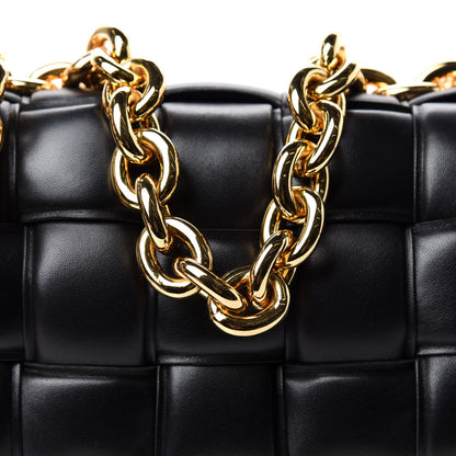 Bottega Veneta Lambskin Maxi Intreccio Padded Chain Cassette Crossbody Bag Black 9 of 9