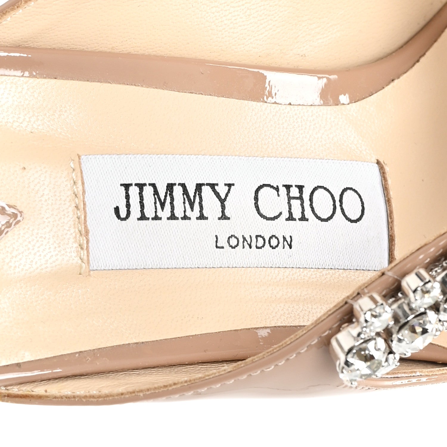 Jimmy Choo Patent Crystal Bing 65 Pumps 38.5 Ballet Pink 8 of 8
