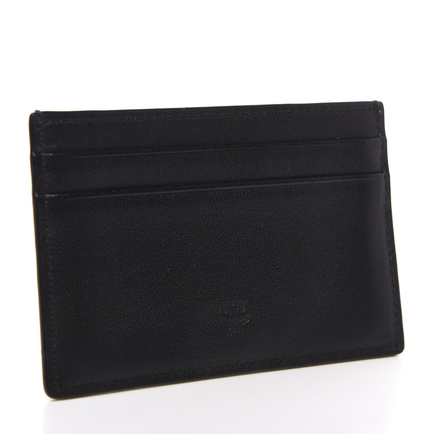 MCM Calfskin Ottomar Monogram Card Case Black 3 of 8