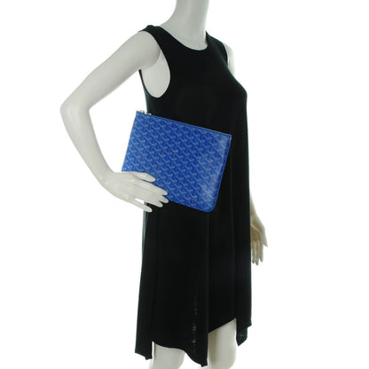 Goyard Goyardine Senat Pochette MM Sky Blue 2 of 8