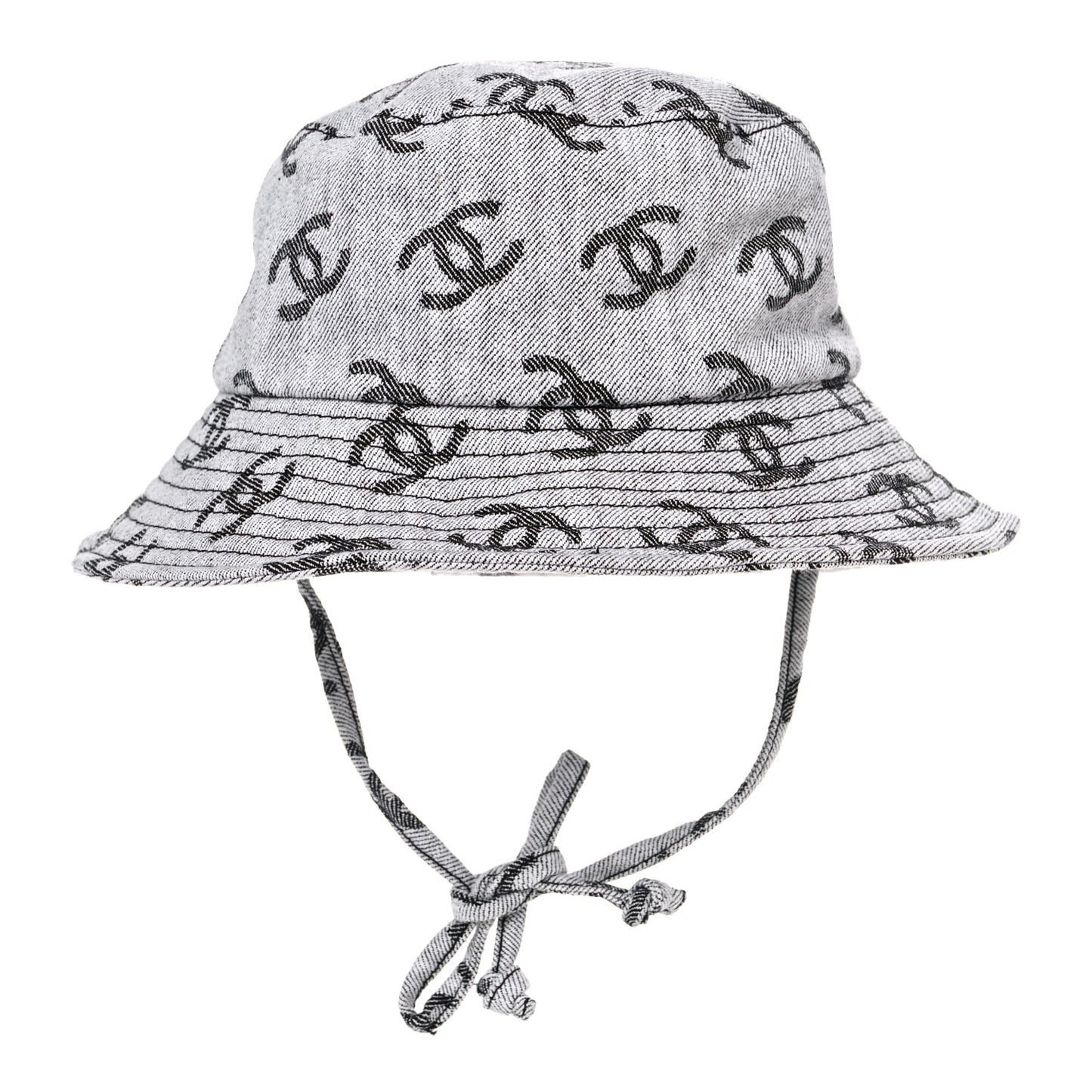 Denim CC Bucket Hat M White Black