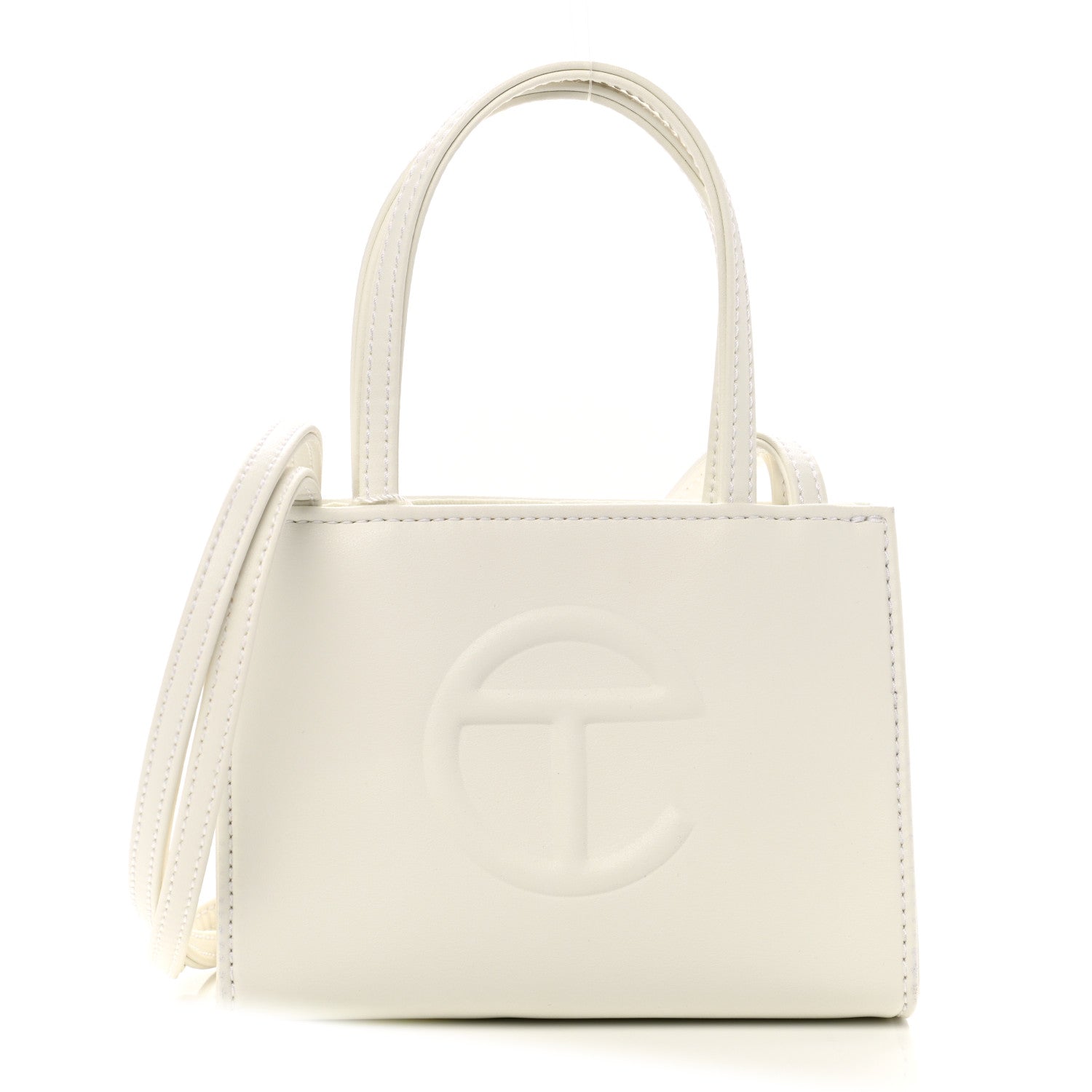 Telfar Vegan Leather Small Shopping Bag White 1 of 10
