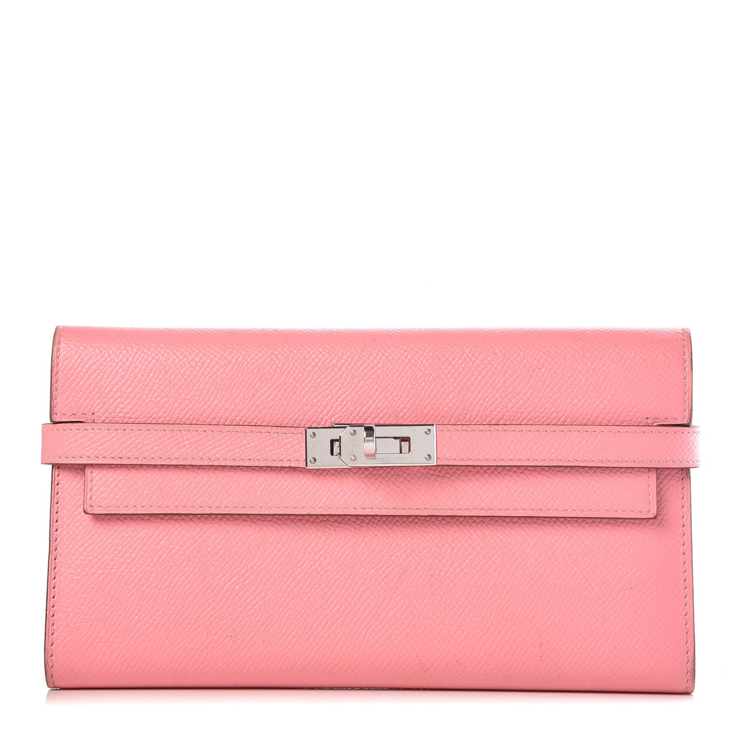 Epsom Kelly Longue Wallet Rose Confetti