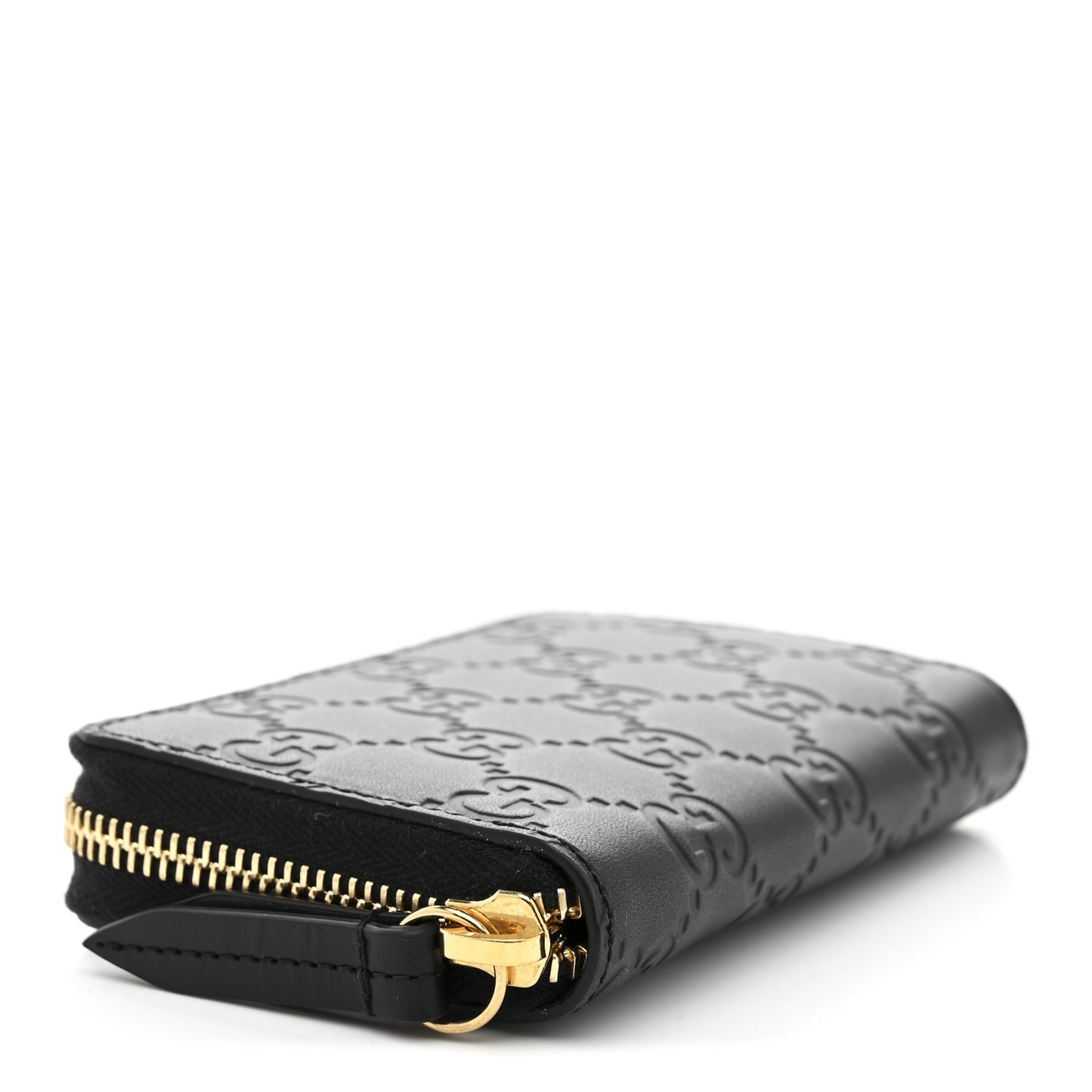 Guccissima Zip Around Card Case Black