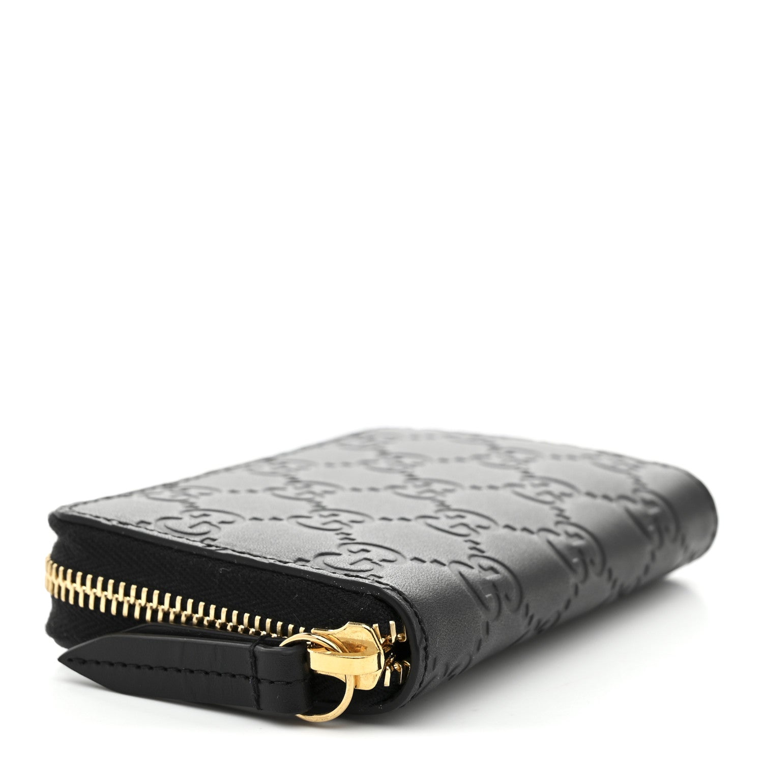 Gucci Guccissima Zip Around Card Case Black 4 of 6