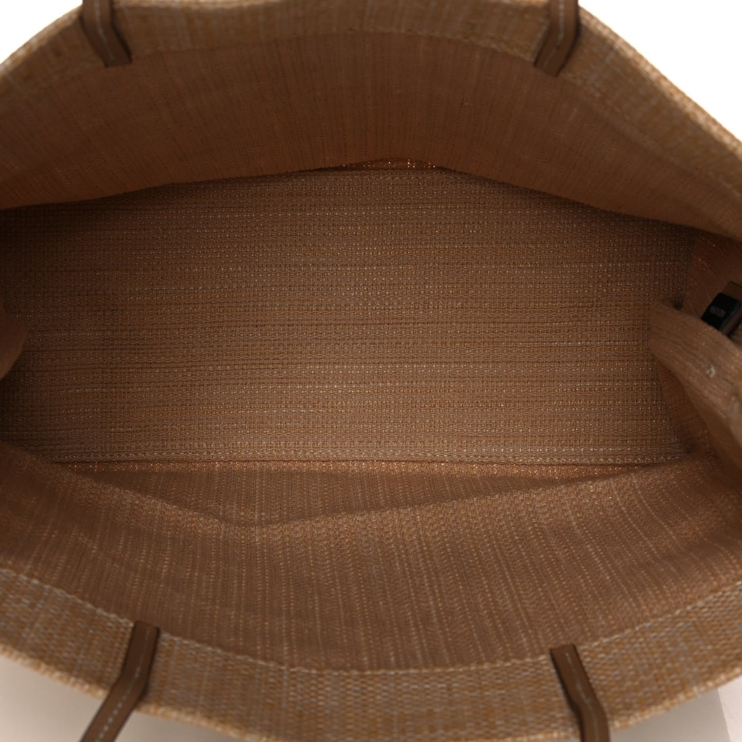 Raffia Logo Tote Naturale