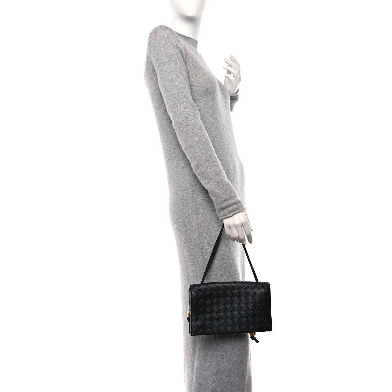 Bottega Veneta Nappa Intrecciato Trio Pouch On Strap Black 2 of 10