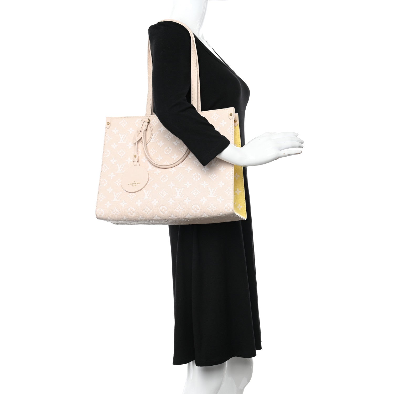 Louis Vuitton Empreinte Monogram Spring In The City Onthego MM Beige Pink Yellow 3 of 9