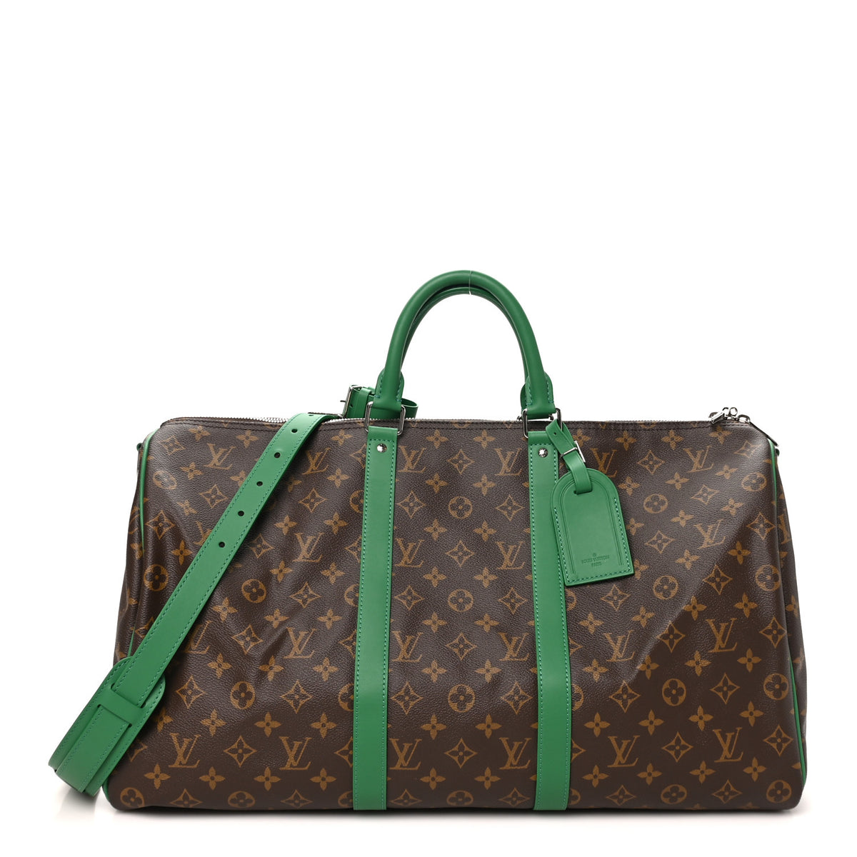 Louis Vuitton Monogram Macassar LV Colormania Keepall Bandouliere 50 Green 1 of 8