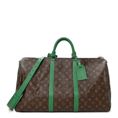 Louis Vuitton Monogram Macassar LV Colormania Keepall Bandouliere 50 Green 1 of 8