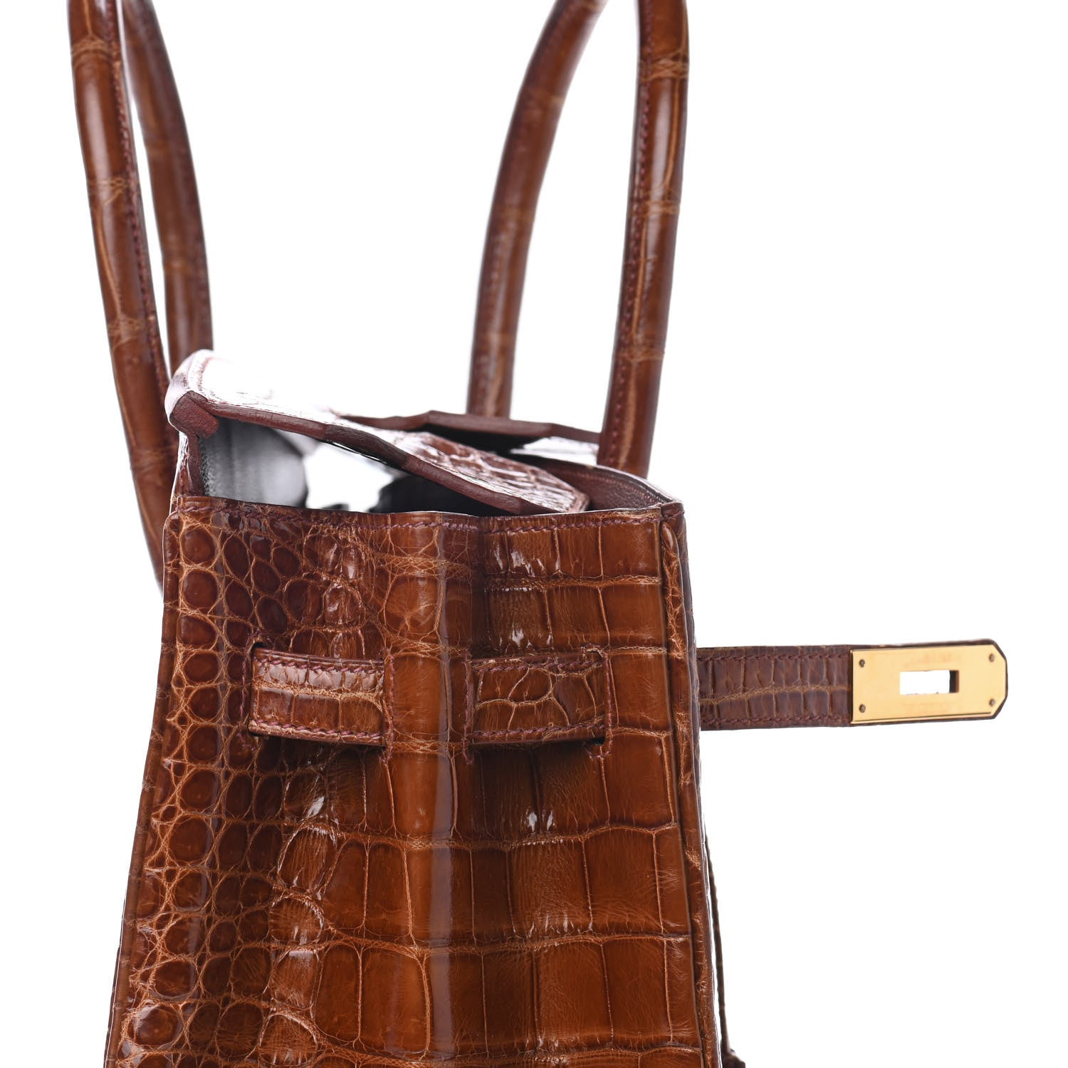 Hermes Shiny Porosus Crocodile Birkin 35 Etrusque 13 of 35