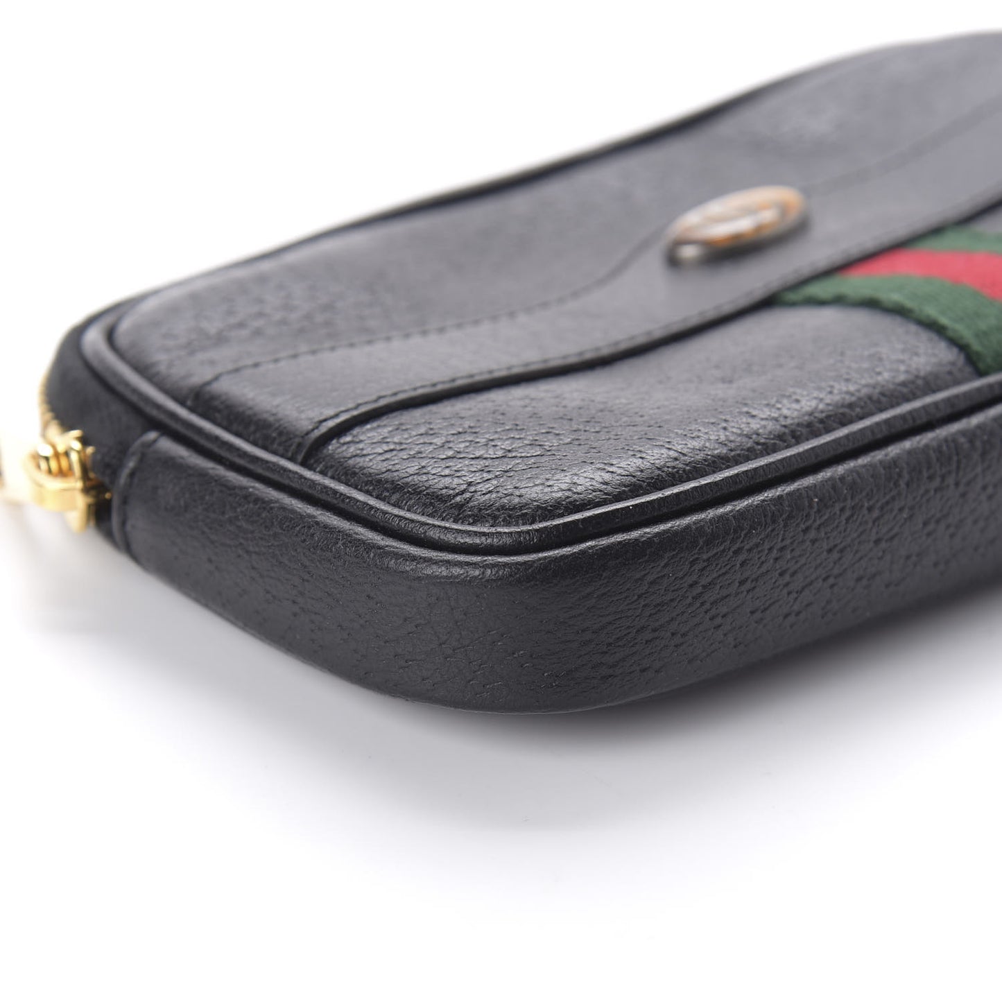 Grained Calfskin Ophidia Belted iPhone Case 85 34 Black
