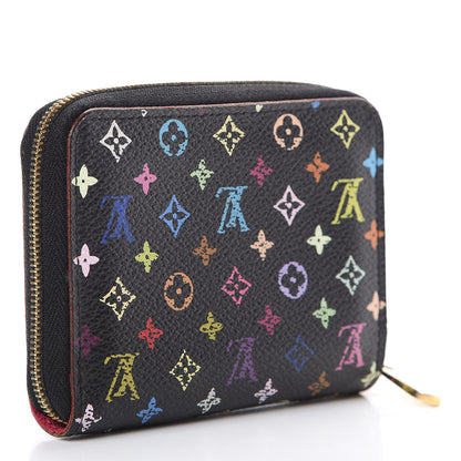 Louis Vuitton Monogram Multicolor Zippy Coin Purse Black Grenade 2 of 7