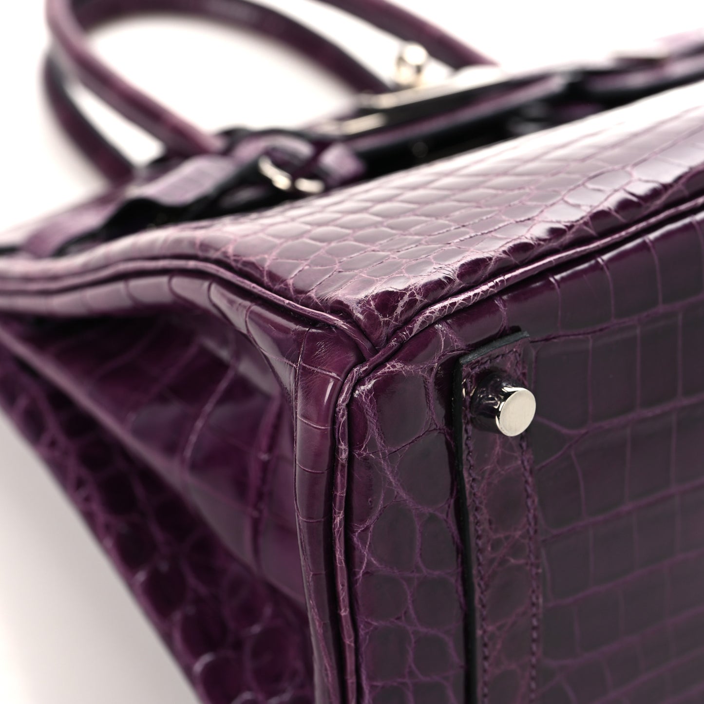 Shiny Niloticus Crocodile Birkin 30 Amethyst