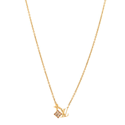 Louis Vuitton Crystal Loulougram Necklace Gold 1 of 7