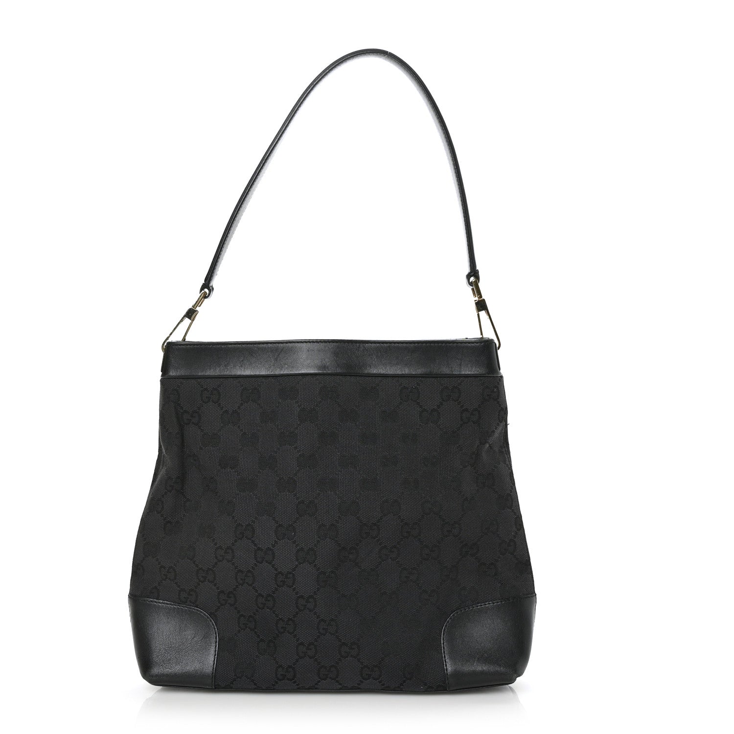 Gucci Monogram Shoulder Bag Black 1 of 9