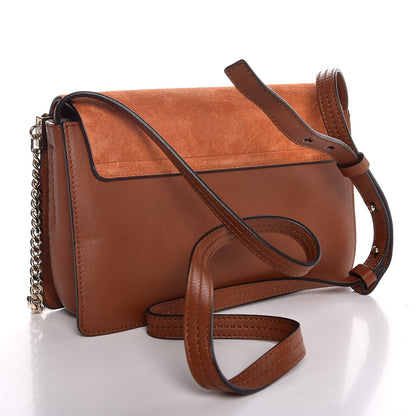 Chloe Suede Calfskin Small Faye Shoulder Bag Tobacco 3 of 7