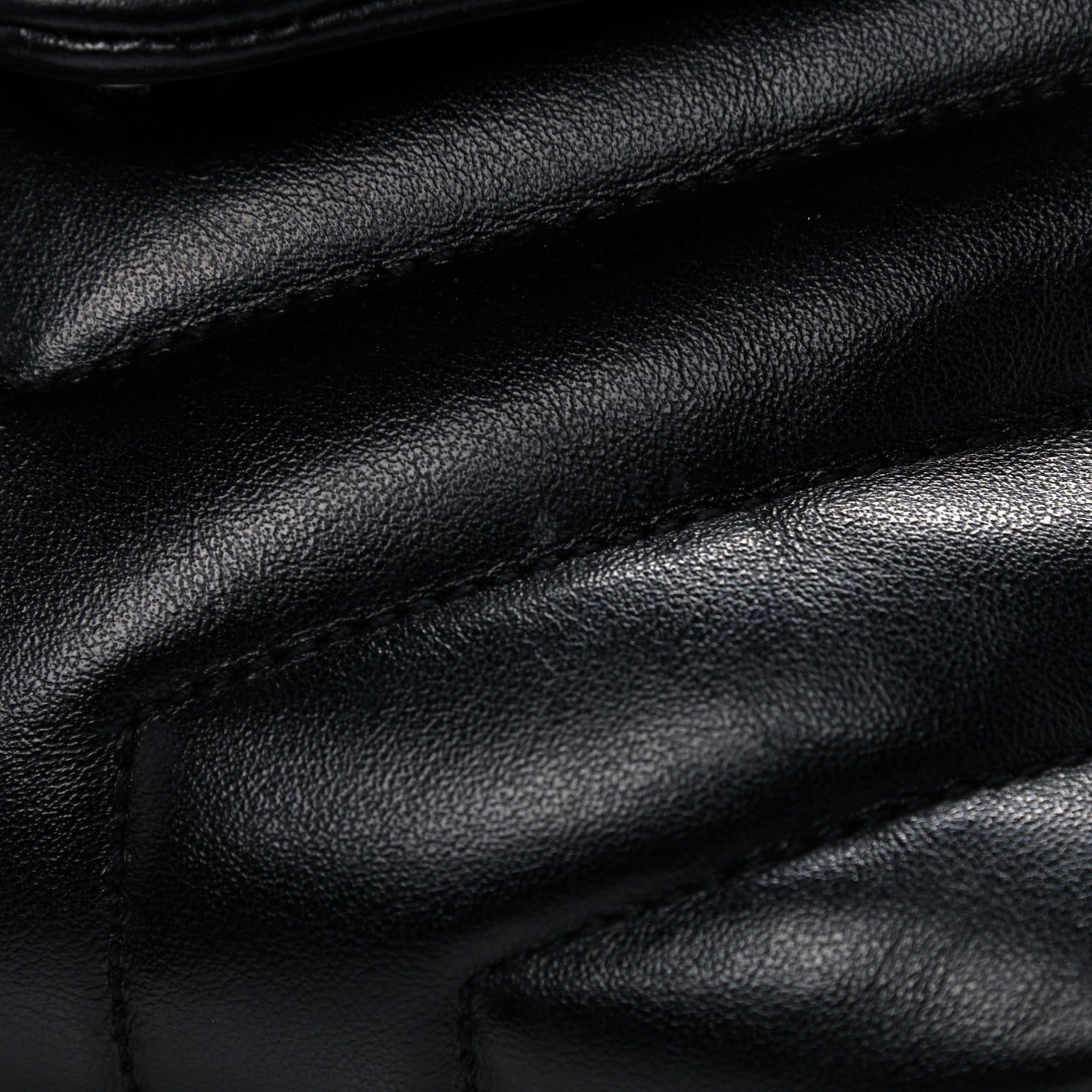 Calfskin Y Quilted Monogram Toy Loulou Crossbody Bag Black
