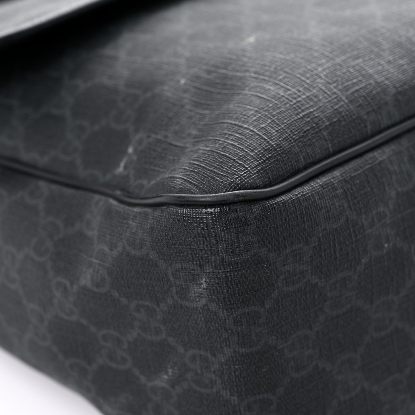 GG Plus Monogram Medium Flap Messenger Bag Black