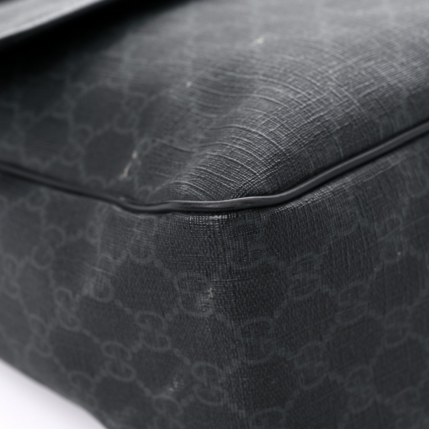 Gucci GG Plus Monogram Medium Flap Messenger Bag Black 7 of 17