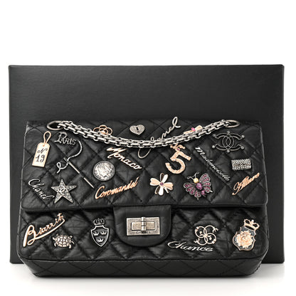 Chanel Aged Calfskin Lucky Charms 2.55 Reissue 225 Flap Black 12 of 12