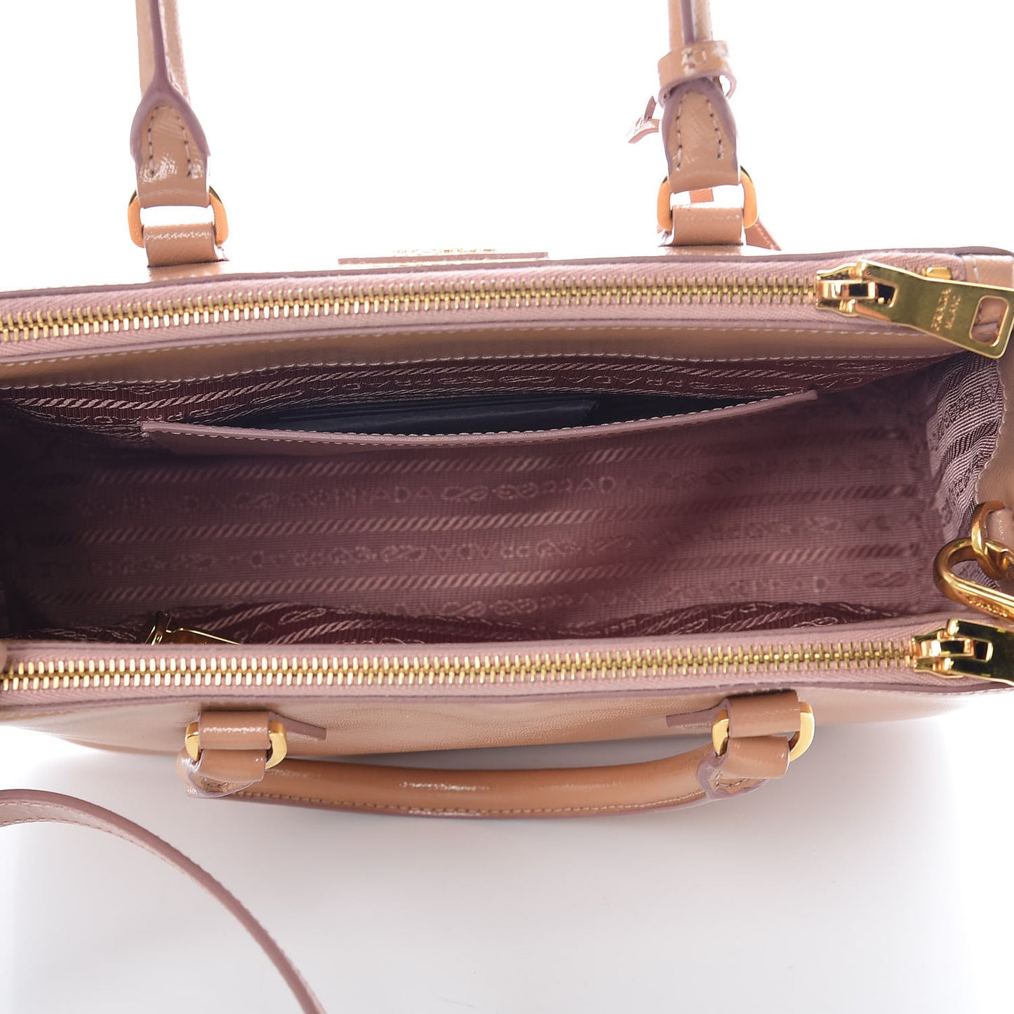 Saffiano Vernice Mini Galleria Double Zip Tote Orchidea