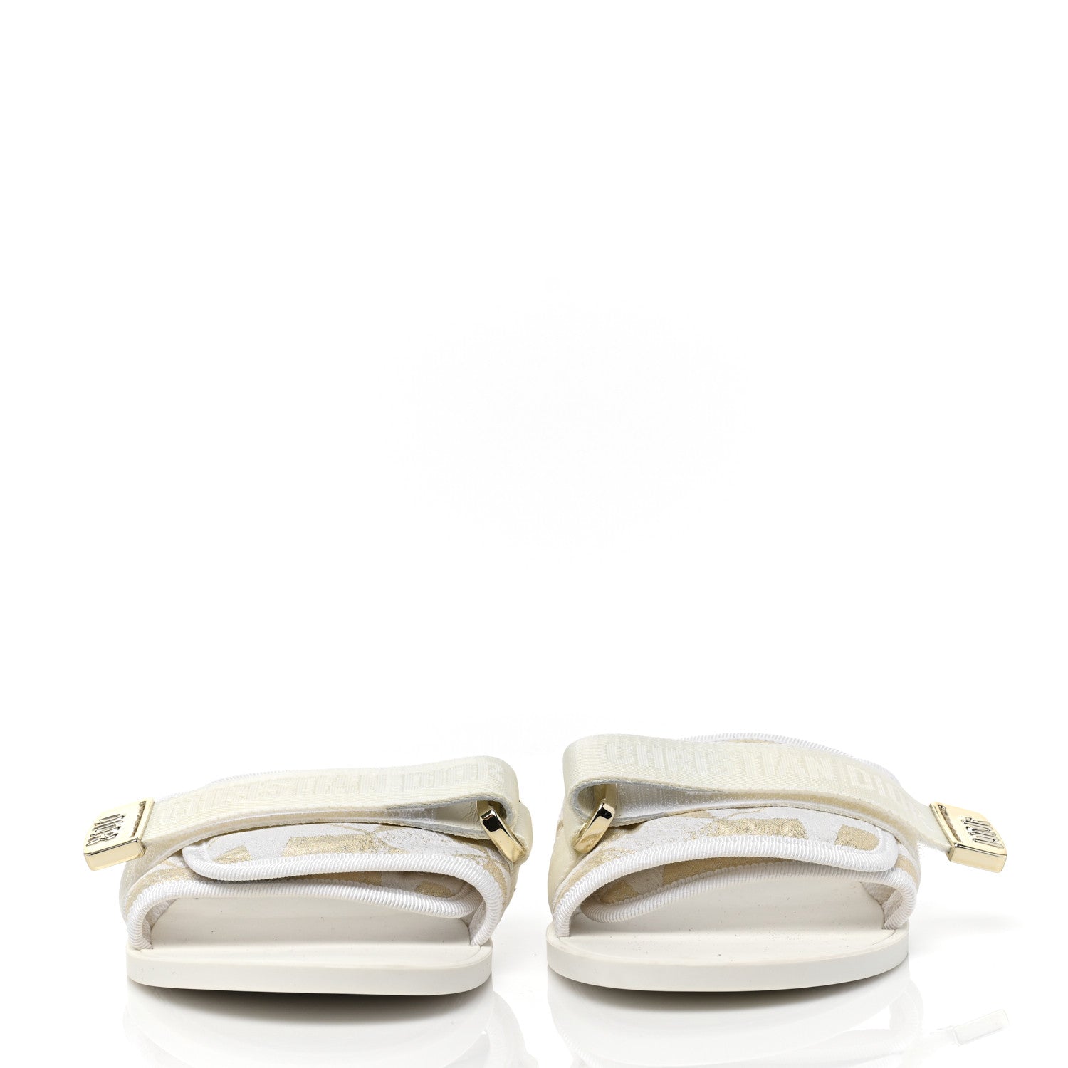 Christian Dior Technical Stretch Fabric Etoile Dio(r)evolution Slide Sandals 39 White Gold 2 of 9