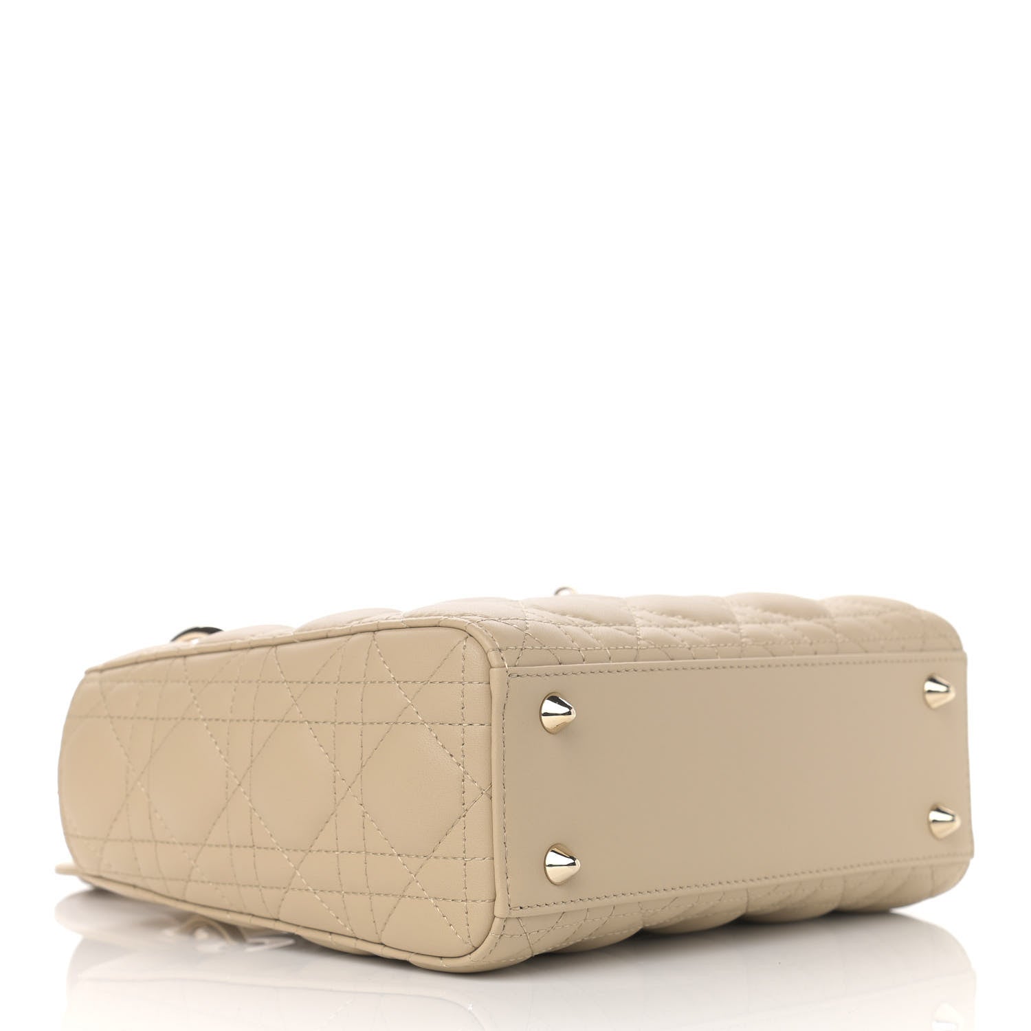 Christian Dior Calfskin Cannage Small My ABCDior Lady Dior Beige 3 of 10