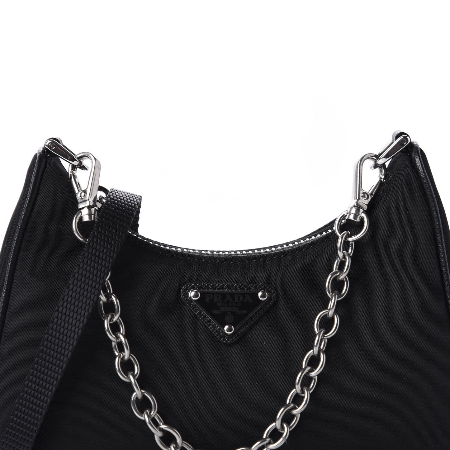 Tessuto Nylon Mini Re-Edition 2000 Shoulder Bag Black