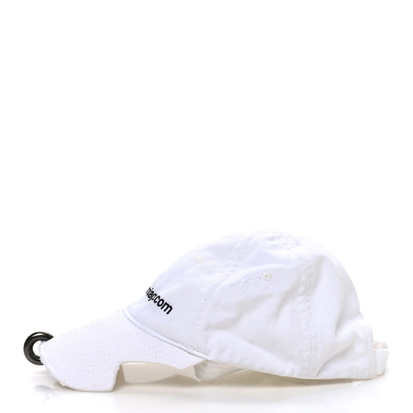 Cotton Drill Logo Baseball Cap S White
